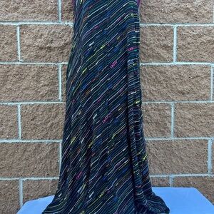 DKNY Black Multicolor Striped Top